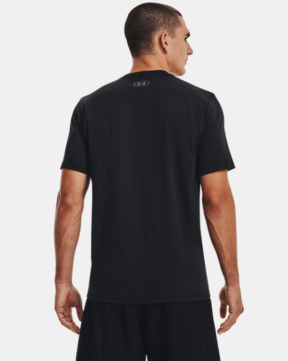 Men's UA Camo Fill Logo Short Sleeve, Black, pdpMainDesktop image number 1